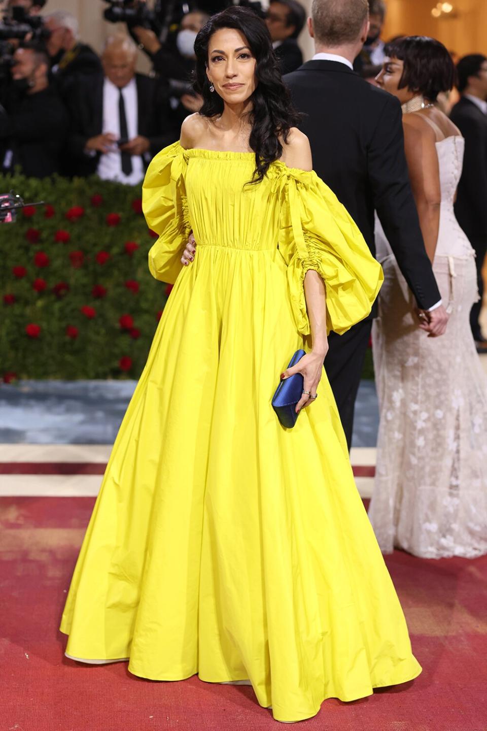 Huma Abedin attends The 2022 Met Gala Celebrating "In America: An Anthology of Fashion" at The Metropolitan Museum of Art on May 02, 2022 in New York City.