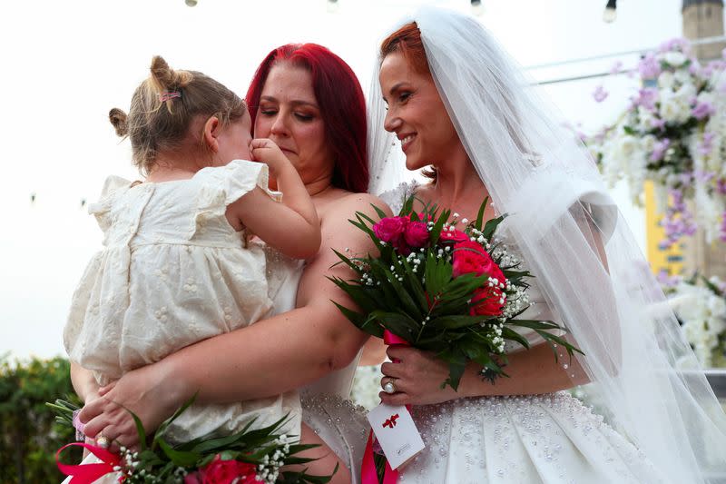 In a loving protest, Albanian lesbians marry unofficially, in Tirana