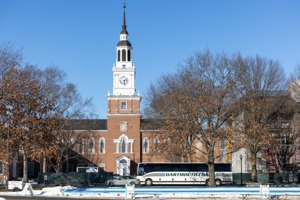 The Baker-Berry Library at Dartmouth College is seen on February 8, 2024 in Hanover, New Hampshire.