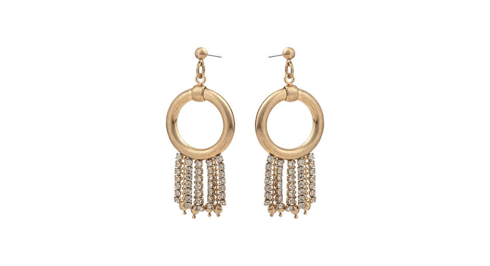 Zina Loop and Bead Drop Earrings