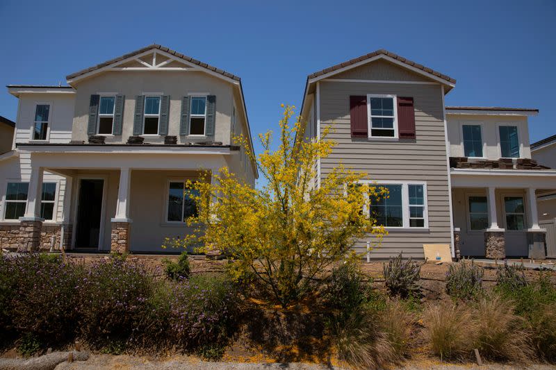 FILE PHOTO: Residential home construction continues as California faces a housing shortage