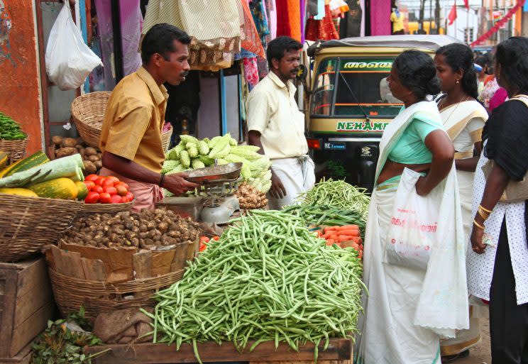 Market in Thiruvananthapuram, India