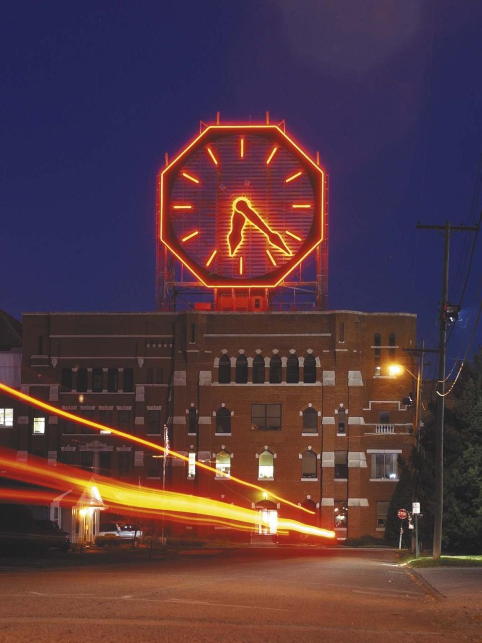 The historic Colgate Clock in Southern Indiana, a local icon. Photo taken on Nov. 3, 2005