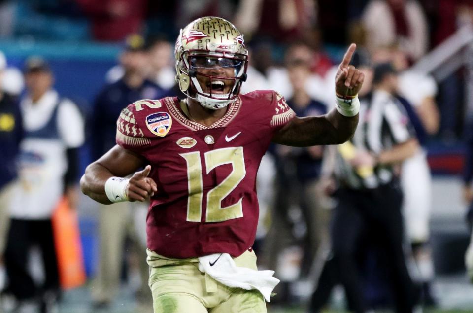 Deondre Francois and Florida State will help open Mercedes-Benz Stadium in Atlanta. (Getty)