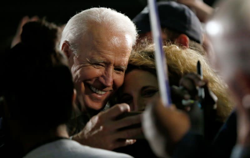 Democratic U.S. presidential candidate and former Vice President Biden speaks at his South Carolina primary night rally in Columbia