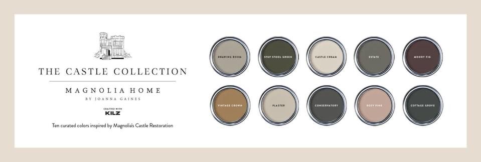 joanna gaines castle collection paint pallette