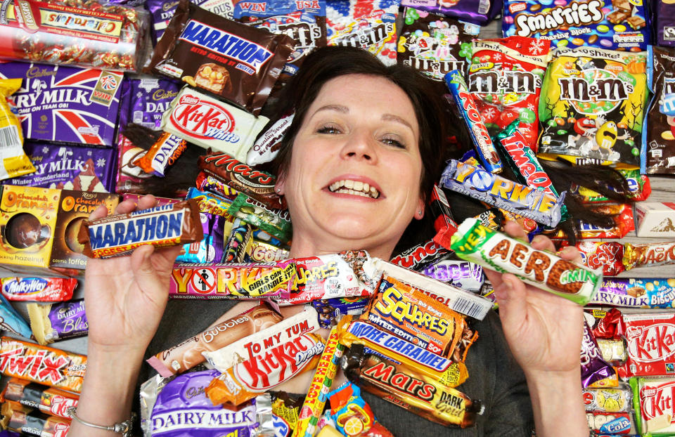 The 43-year-old mum has spent the last 20 years amassing an enormous collection of 250 ultra-rare limited edition snacks. [Photo: SWNS]