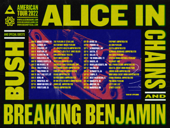 Alice in Chains and Breaking Benjamin launch a summer tour in Washington County.