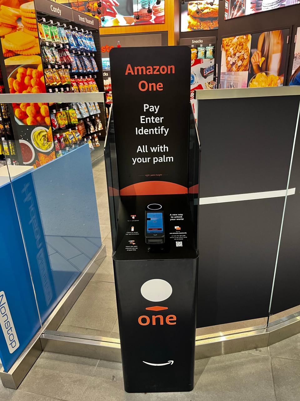 A Hudson Nonstop store at the Nashville International Airport is one of 140 third-party stores which uses Amazon's Just Walk Out technology. This allows customers to scan a payment method, walk in and shop and walk out.