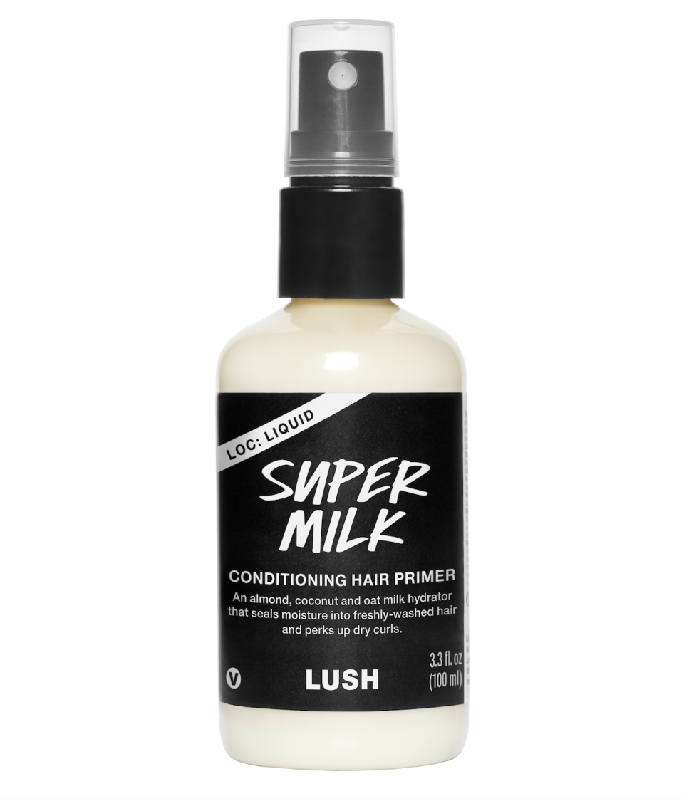 <p><a href="https://www.lush.com/us/en_us/p/super-milk-conditioning-spray" rel="nofollow noopener" target="_blank" data-ylk="slk:Shop Now;elm:context_link;itc:0;sec:content-canvas" class="link ">Shop Now</a></p><p>Super Milk Conditioning Hair Primer</p><p>lush.com</p><p>$22.00</p>