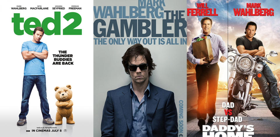 Mark Wahlberg never smiles on his posters - See Ted 2, Daddy's Home, Lone Survivor, The Gambler