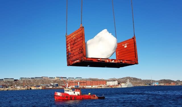 Los bloques de hielo en Londres para crear conciencia sobre el cambio climático