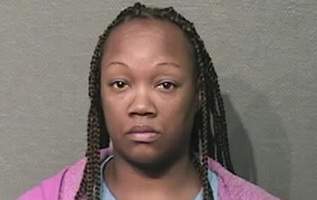 Crenshanda Williams appears in a booking photo provided by the Houston Police Department April 19, 2018. Houston Police Department/Handout via REUTERS