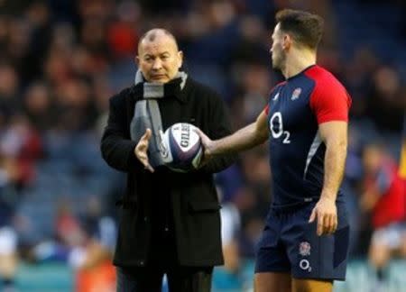 Rugby Union - Scotland v England - RBS Six Nations Championship 2016 - Murrayfield Stadium, Edinburgh, Scotland - 6/2/16 England head coach Eddie Jones with Danny Care before the game Action Images via Reuters / Lee Smith Livepic EDITORIAL USE ONLY.