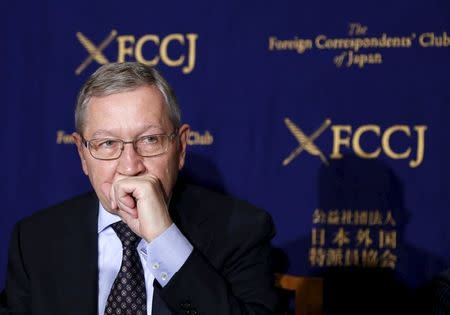 European Stability Mechanism Managing Director Klaus Regling attends a news conference at the Foreign Correspondents' Club of Japan in Tokyo, Japan, January 26, 2016. REUTERS/Yuya Shino