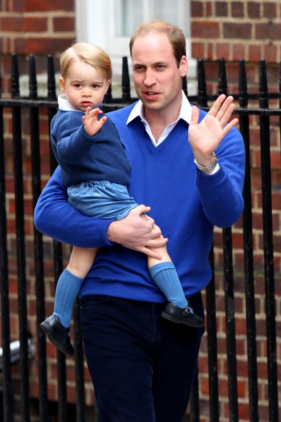 Hopefully we'll get another glimpse of Prince George waving when he goes into visit his little brother or sister. Photo: Getty Images