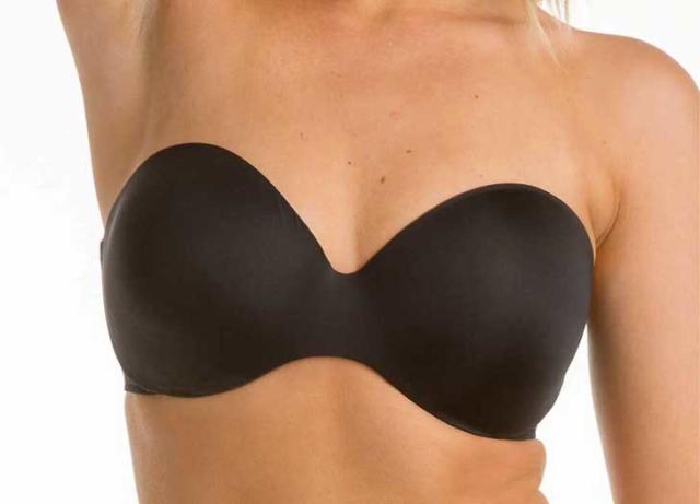 DKNY Sheers Mesh Strapless Bra in Black