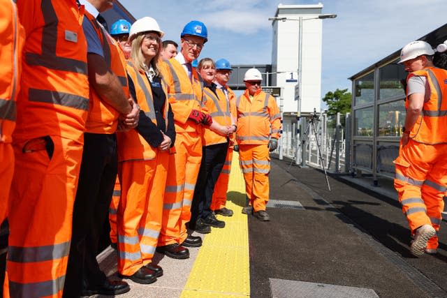 John Swinney visit to Levenmouth Rail Link