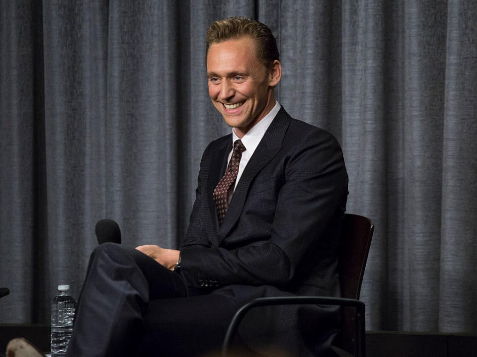 Tom Hiddleston reacting to someone calling him a good boyfriend is making us swoon