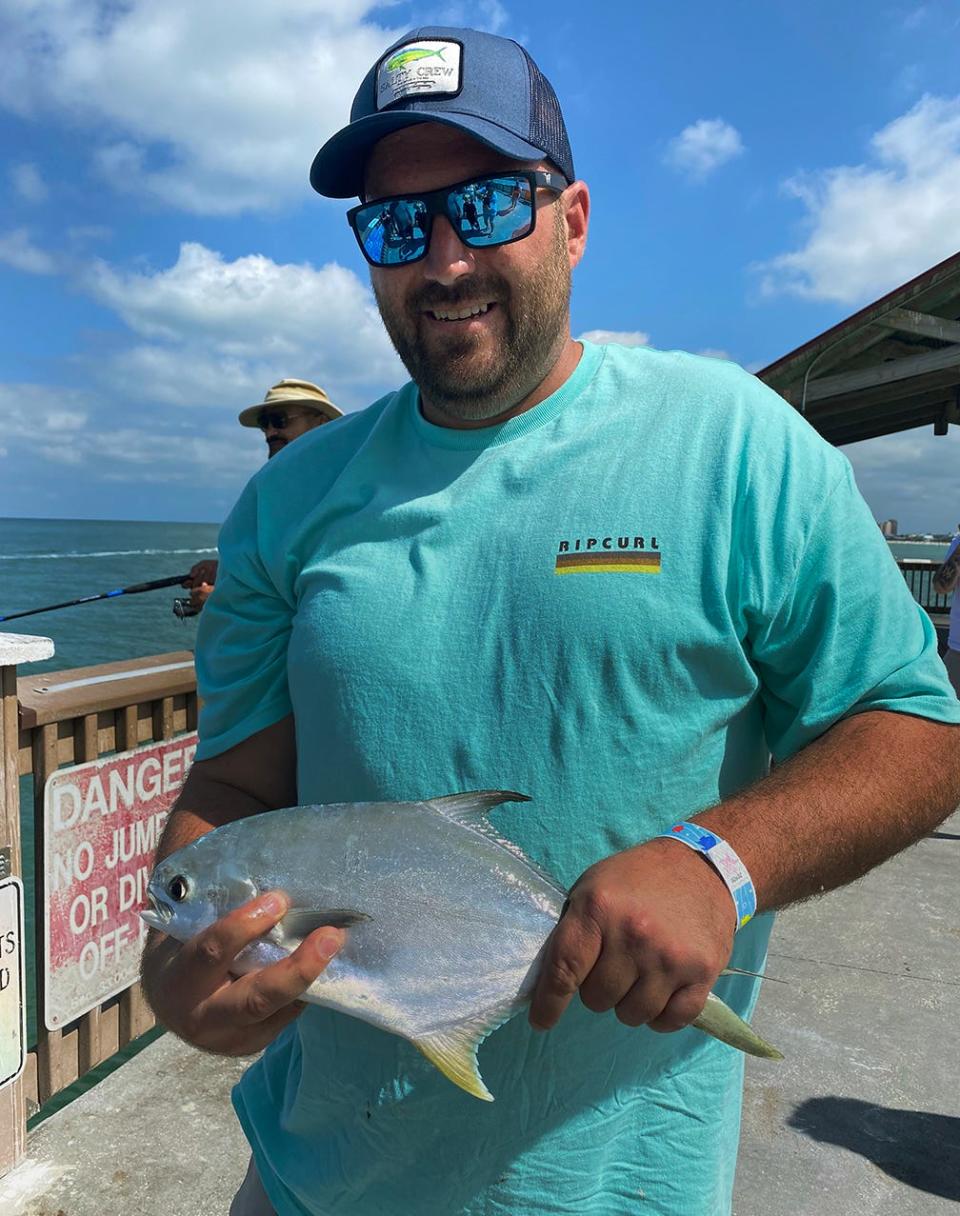 Nick Rapone, of Clayton, Delaware caught this pompano on a shrimp while fishing at Big Pier 60 recently.