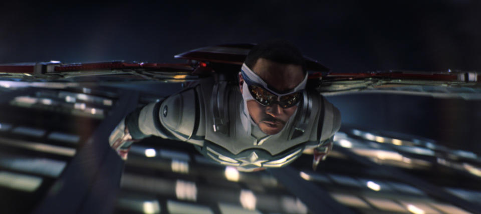 Falcon/Sam Wilson (Anthony Mackie) in Falcon and the Winter Soldier (Marvel Studios)