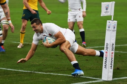 England's Jonny May scored two tries in three minutes