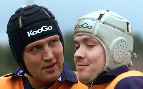 Doddie Weir, left, and Scott Murray during training at Murrayfield in 1999. - Credit: RUI VIEIRA /AP