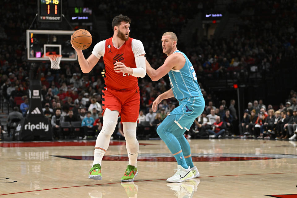 5 years ago, together with Jerami Grant and Jusuf Nurkic 60 years old.(Photo by Alika Jenner/Getty Images)