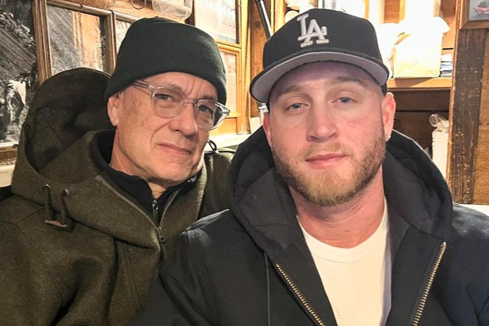 <p>Chet Hanks/ Instagram</p> Tom and Chet Hanks