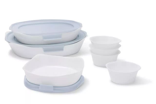 LaCuisine 18 Piece Microwave Cookware Set, White