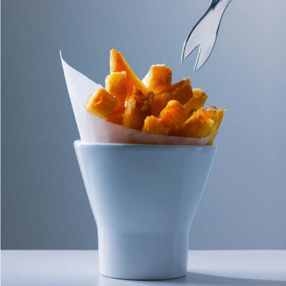 Chips in white bowl