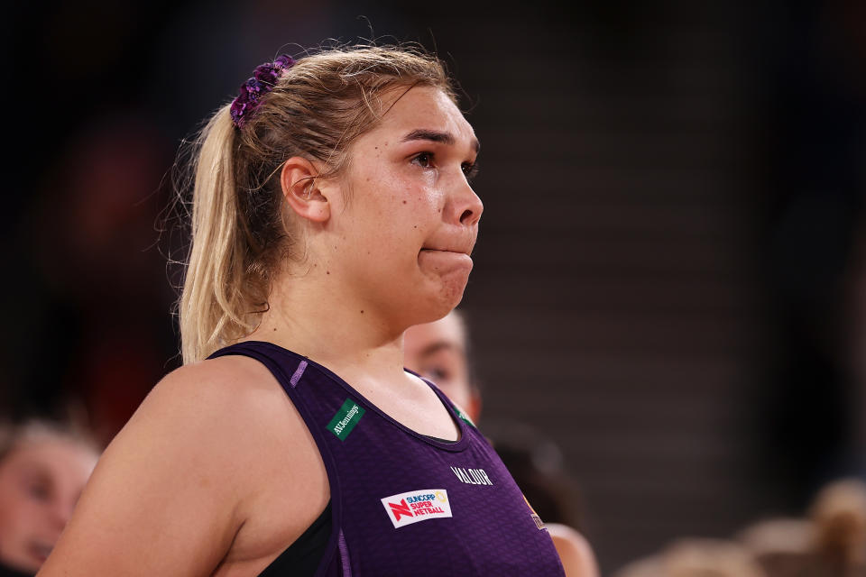 Seen here, Donnell Wallam in action for the Queensland Firebirds in Super Netball.