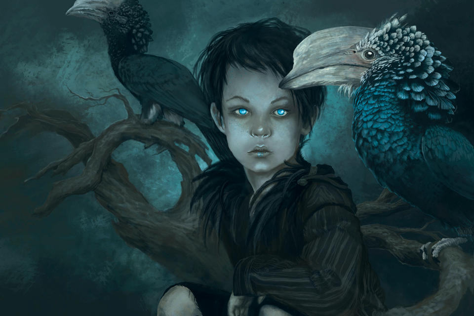 Jeszika Le Vye artwork of child with birds