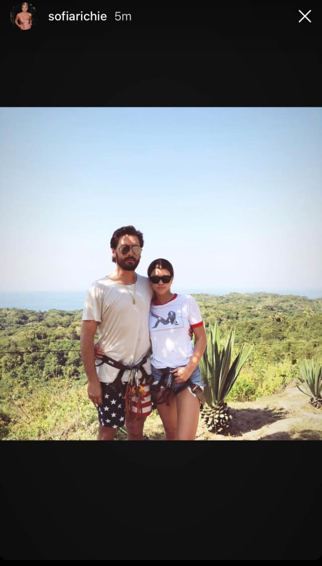 The couple enjoyed a tropical paradise and a mini photo session on the beach.