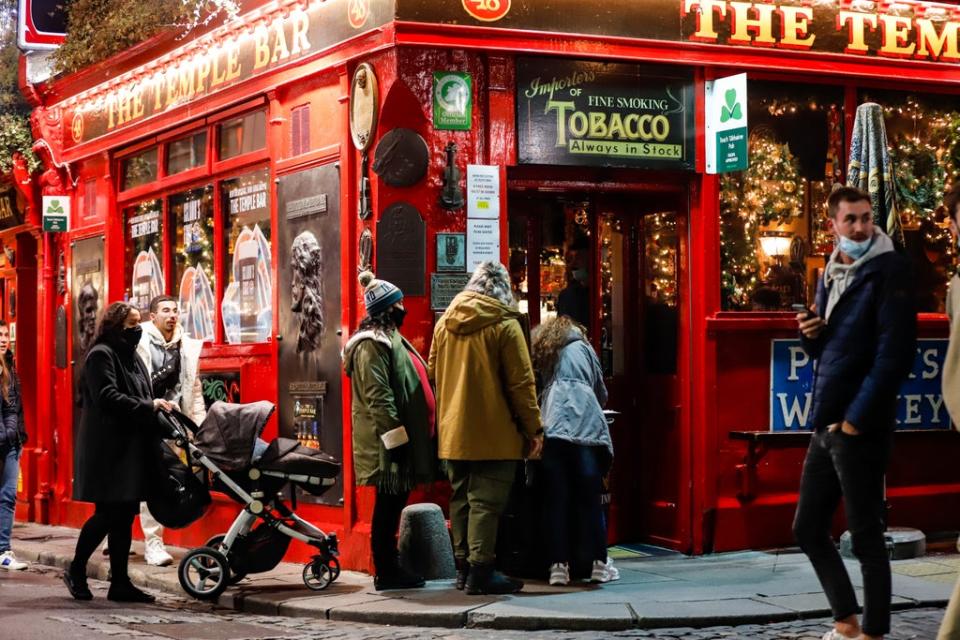 People socialising in Dublin (Damien Storan/PA) (PA Wire)