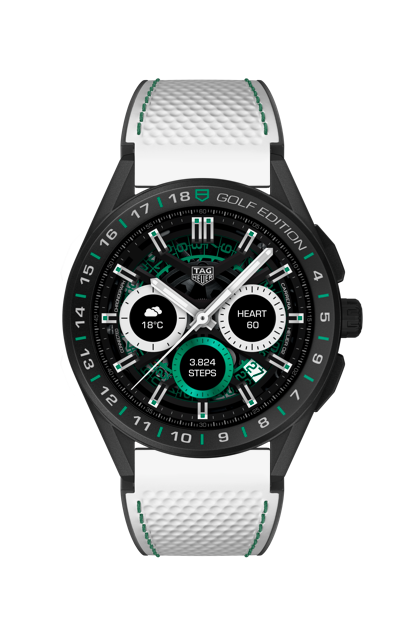 <p>Connected Golf Edition</p><p><a class="link " href="https://www.tagheuer.com/gb/en/" rel="nofollow noopener" target="_blank" data-ylk="slk:SHOP;elm:context_link;itc:0;sec:content-canvas">SHOP</a><br><br>Only a few months after Tag Heuer released its latest Wear OS <a href="http://www.esquire.com/uk/style/watches/a31618379/tag-heuer-connected-third-generation" rel="nofollow noopener" target="_blank" data-ylk="slk:smartwatch;elm:context_link;itc:0;sec:content-canvas" class="link ">smartwatch</a>, the brand doubles down with a new version of its connected golf watch. As its name suggests, the Tag Heuer Connected Golf Edition is a golf-focused smartphone companion. It comes with an OLED screen, a 45mm matte black titanium case and a full suite of smartwatch functions including heart rate monitor, accelerometer and gyroscope. In addition, there’s detailed golf data for some 40,000 courses around the world, with game-focused features like distance to green and hazards, shot distance and score keeping. <br>£2,100; <a href="https://www.tagheuer.com/us/en/tag-heuer-connected/golf.html" rel="nofollow noopener" target="_blank" data-ylk="slk:tagheuer.com;elm:context_link;itc:0;sec:content-canvas" class="link ">tagheuer.com</a><br></p>