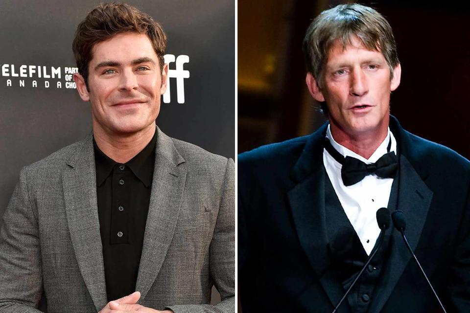 Rodin Eckenroth/Getty, Bob Levey/WireImage Zac Efron; Kevin Von Erich in 2009