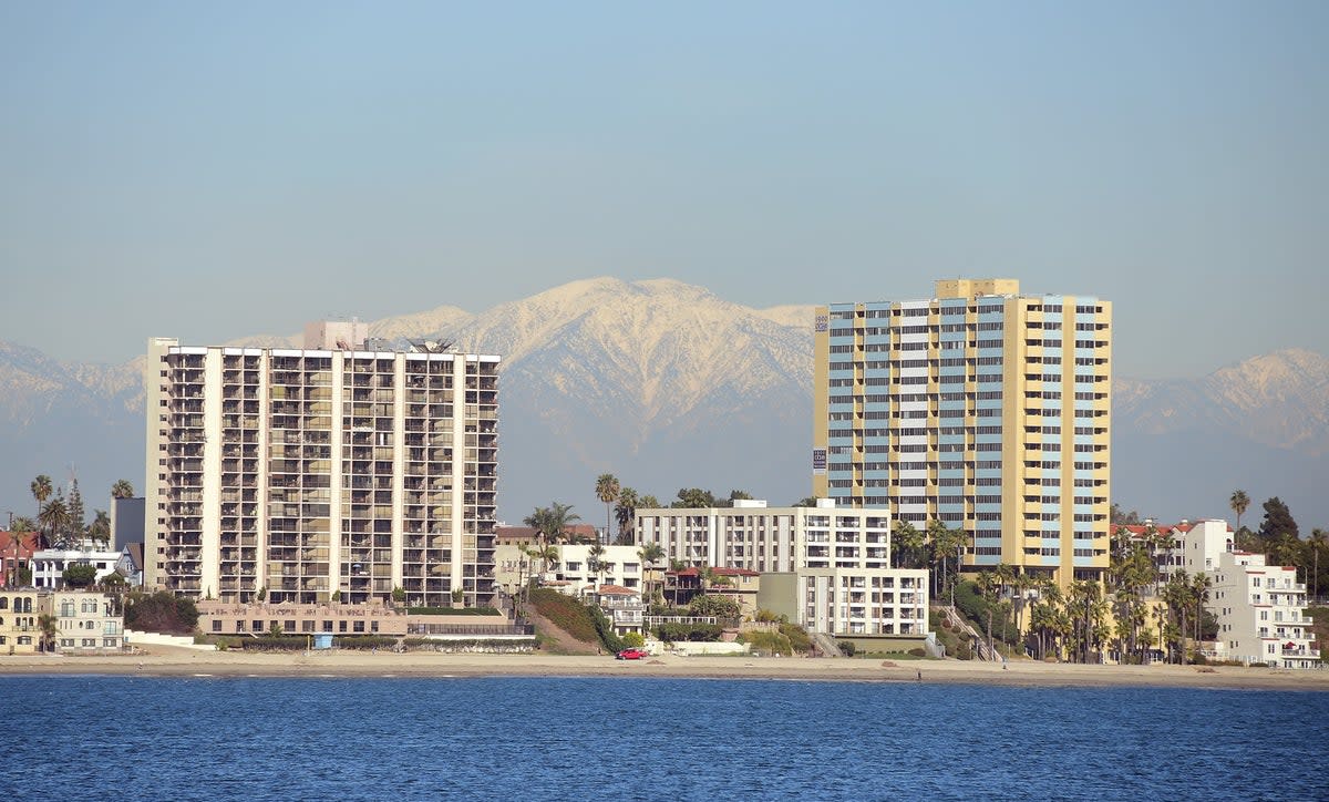 A view of Long Beach, California. The city currently limits the number of short-term, unsupervised rentals to 1,000 (AFP via Getty Images)