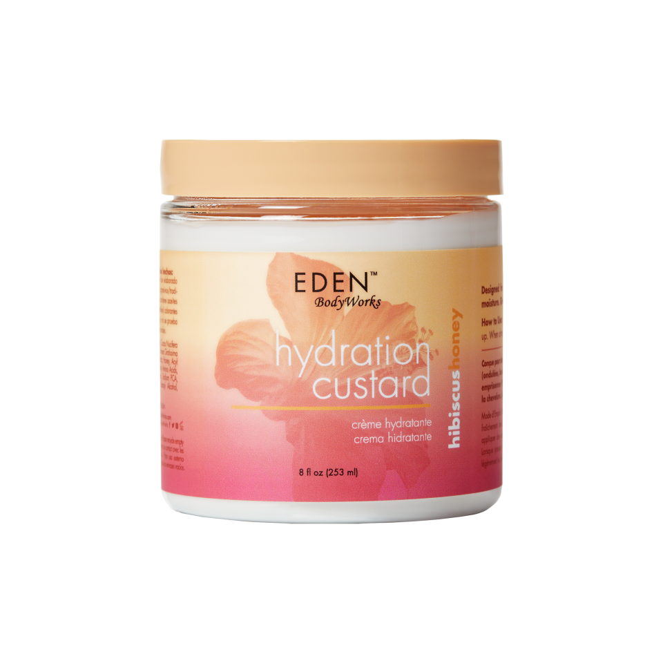 <p><strong>Eden BodyWorks</strong></p><p><strong>$9.25</strong></p><p><a href="https://www.amazon.com/dp/B07G75NC8N?tag=syn-yahoo-20&ascsubtag=%5Bartid%7C10056.g.37972526%5Bsrc%7Cyahoo-us" rel="nofollow noopener" target="_blank" data-ylk="slk:Shop Now;elm:context_link;itc:0;sec:content-canvas" class="link ">Shop Now</a></p><p>Celebrity hair stylist <a href="https://www.instagram.com/gabriellecorney/" rel="nofollow noopener" target="_blank" data-ylk="slk:Gabrielle Corney;elm:context_link;itc:0;sec:content-canvas" class="link ">Gabrielle Corney</a> loves using this hydrating hair custard to define her clients's tighter curls. It uses ingredients like honey and hibiscus to lock in moisture while adding shine.</p>