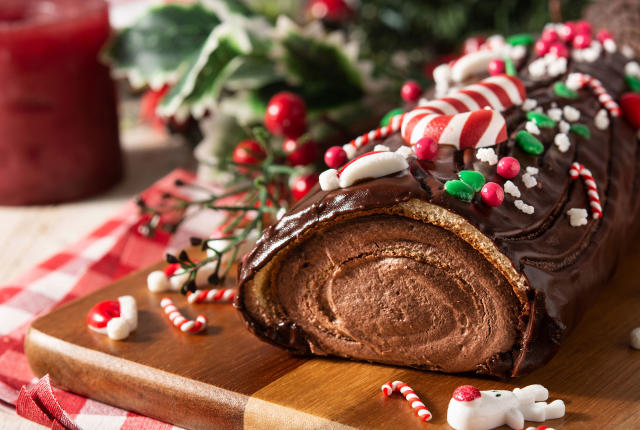 Box pâtisserie bûche de noël chocolat