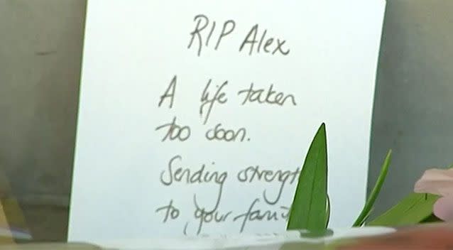 A note left for Alex. Source: 7 News