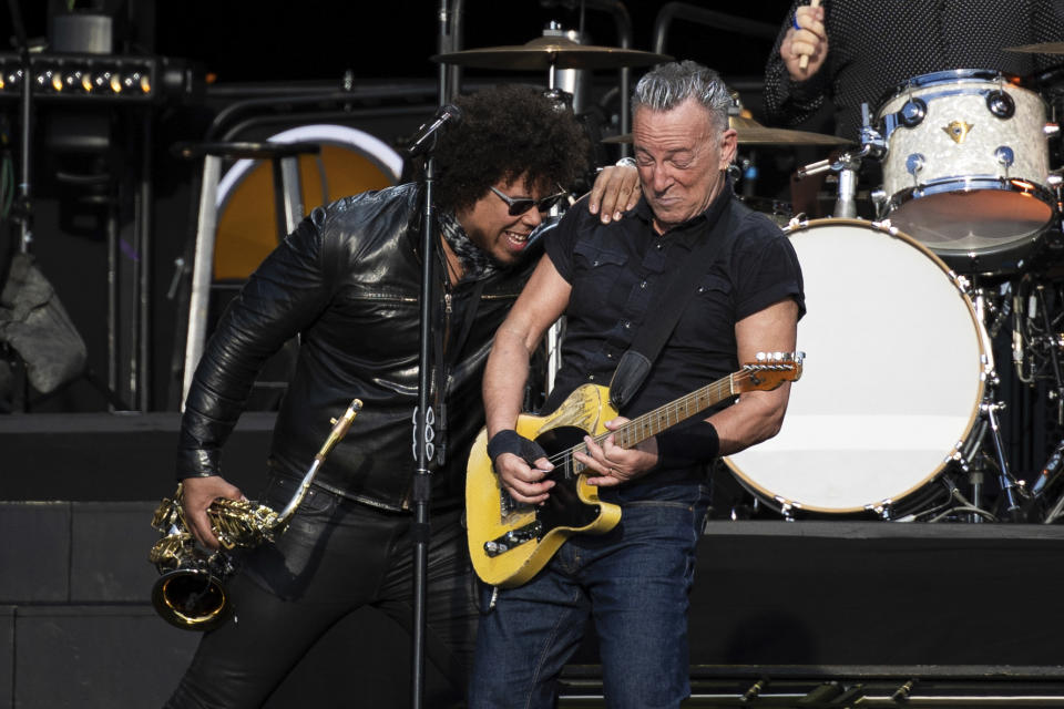 Bruce Springsteen and the E Street Band perform live at British Summer Time Hyde Park in London, Thursday, July 6, 2023. (Photo by Vianney Le Caer/Invision/AP)