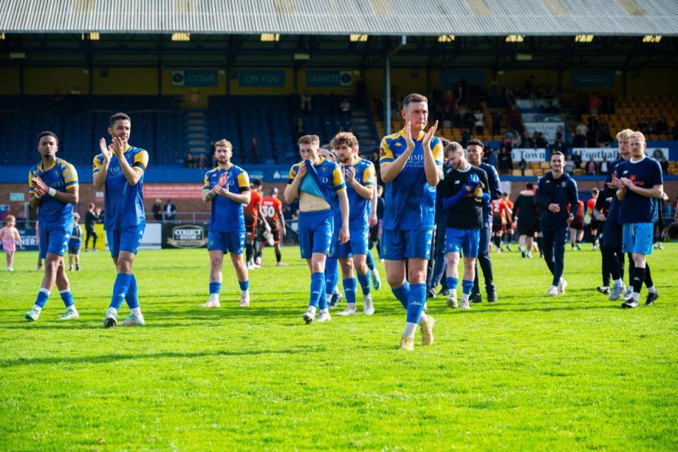 A Walks goodbye after winning the battle against relegation <i>(Image: Ian Burt)</i>