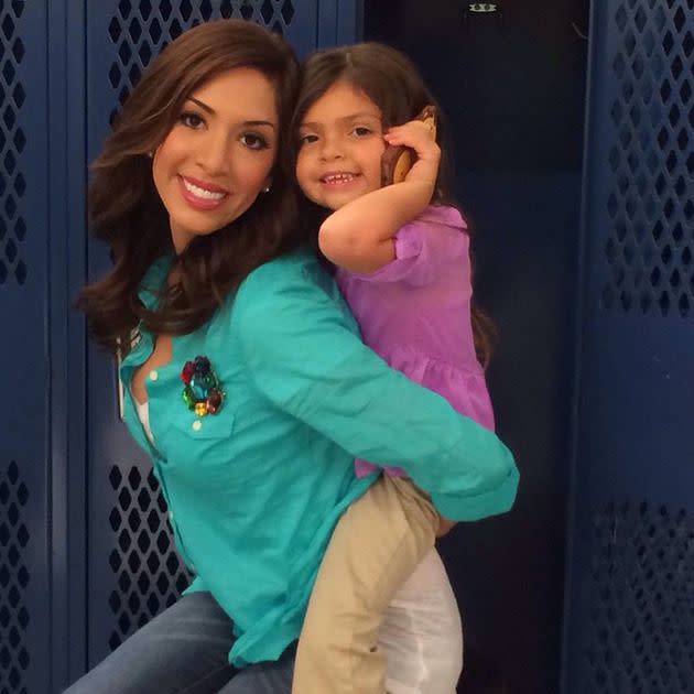 Farrah with her six-year-old daughter Sophia. Photo: Instagram
