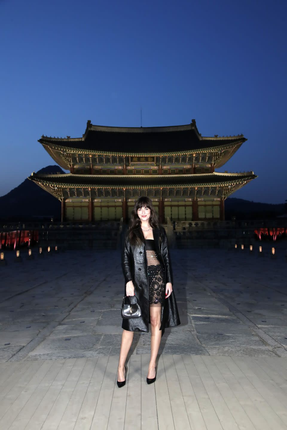 seoul, south korea may 16 dakota johnson attends the gucci seoul cruise 2024 fashion show at gyeongbokgung palace on may 16, 2023 in seoul, south korea photo by han myung gugetty images for gucci