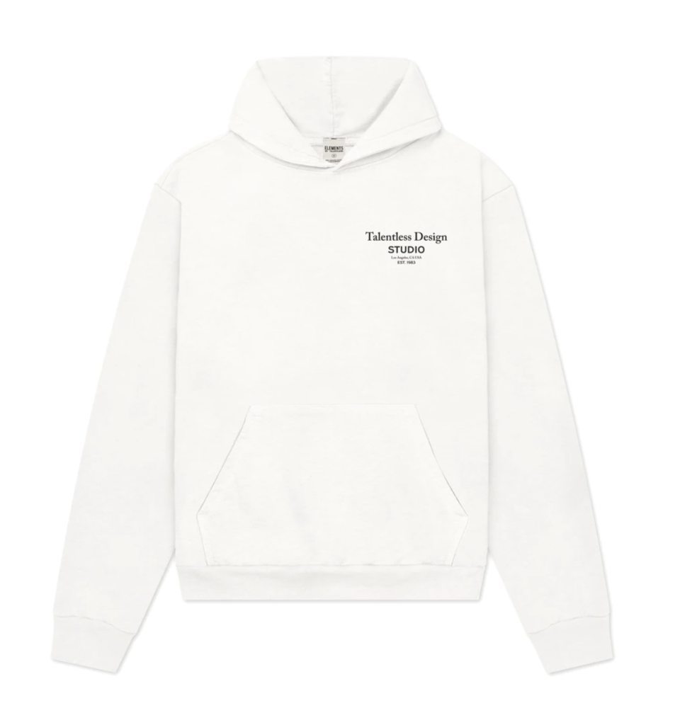 white talentless design studio Unisex Hoodie