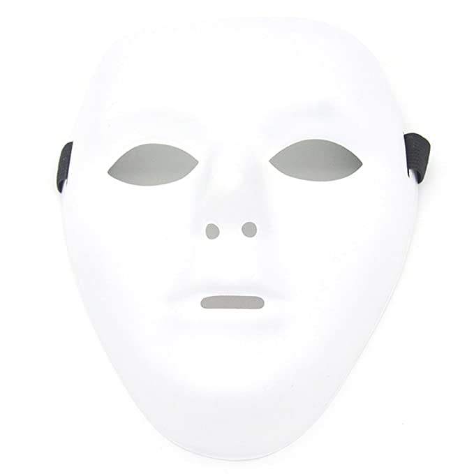 Plain white halloween mask
