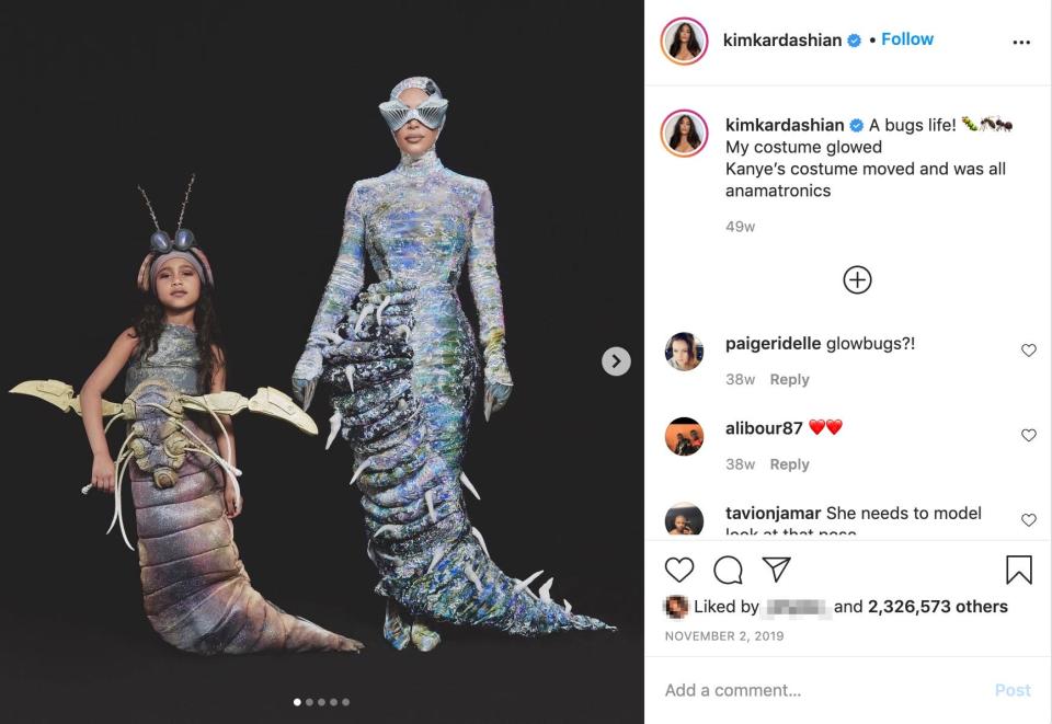 kim kardashian west worm costume