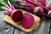 <p>Similar to blueberries, <a href="https://www.prevention.com/food-nutrition/healthy-eating/a19676316/benefits-of-beets/" rel="nofollow noopener" target="_blank" data-ylk="slk:beets;elm:context_link;itc:0;sec:content-canvas" class="link ">beets</a> are high in blood pressure-reducing nitric oxide. <a href="https://www.ncbi.nlm.nih.gov/pmc/articles/PMC3545899/" rel="nofollow noopener" target="_blank" data-ylk="slk:Research;elm:context_link;itc:0;sec:content-canvas" class="link ">Research</a> has shown that drinking beetroot juice can help lower your systolic blood pressure by four to five mmHg. Try adding beetroot juice to your diet, and if you buy store-bought juice, make sure there isn't added sugar.</p><p><strong>Try it:</strong> Enjoy beets in salad, soup, or slaw with these <a href="https://www.prevention.com/food-nutrition/recipes/a20459843/recipes-with-fresh-beets/" rel="nofollow noopener" target="_blank" data-ylk="slk:healthy beet recipes;elm:context_link;itc:0;sec:content-canvas" class="link ">healthy beet recipes</a>.</p>