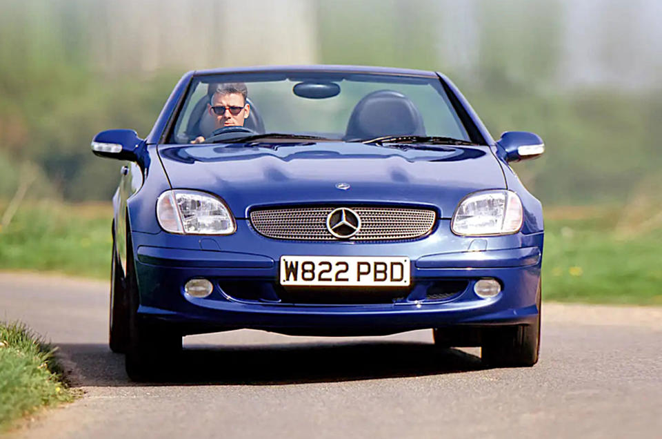 <p>The original SLK was available with a variety of four-cylinder engines, sometimes supercharged, or a <strong>3.2-litre</strong> V6. It was an unusual model for Mercedes to produce, but it did well enough for the company to decide it was worth moving on to a second generation in 2004.</p><p>When that happened, the first SLK was repurposed as the <strong>Chrysler Crossfire</strong>, an outcome of the merger of Daimler and Chrysler. The fact that one of the partners had taken on a model <strong>recently discarded</strong> by the other was controversial too.</p>